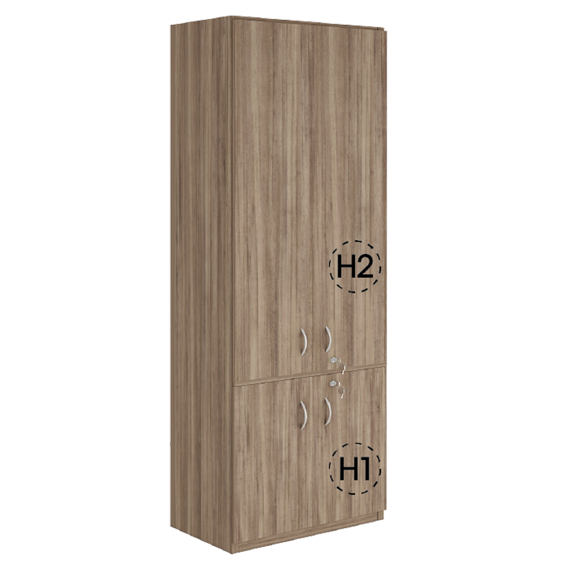 High Cabinet with Swing Door for Top & Bottom Unit