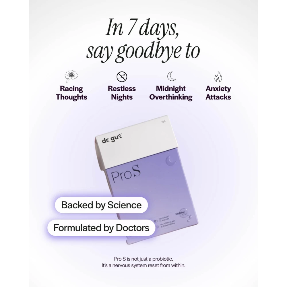 Dr Gut™ Pro S (Insomnia, Sleep Support, Reduce Anxiety & Tension, Mental Clarity)