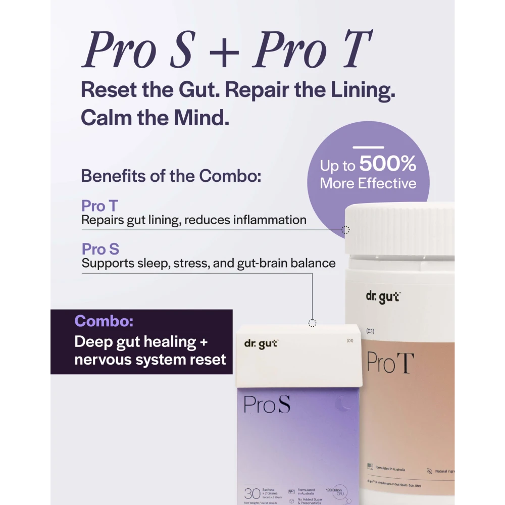 Dr Gut™ Pro S (Insomnia, Sleep Support, Reduce Anxiety & Tension, Mental Clarity)