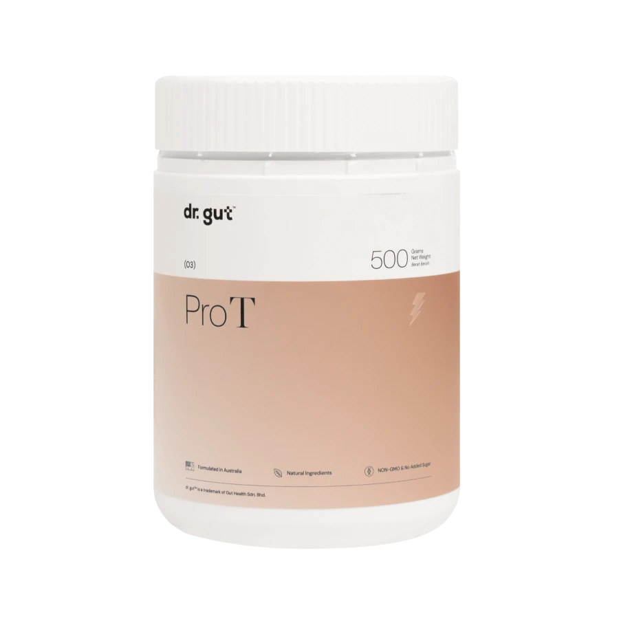 Dr Gut™ Pro T (Protein Powder, Probiotic, Gut Support, Digestive Enzymes, Fiber)