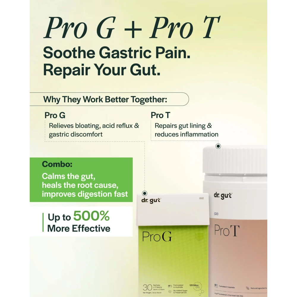 Dr Gut™ Pro T (Protein Powder, Probiotic, Gut Support, Digestive Enzymes, Fiber)