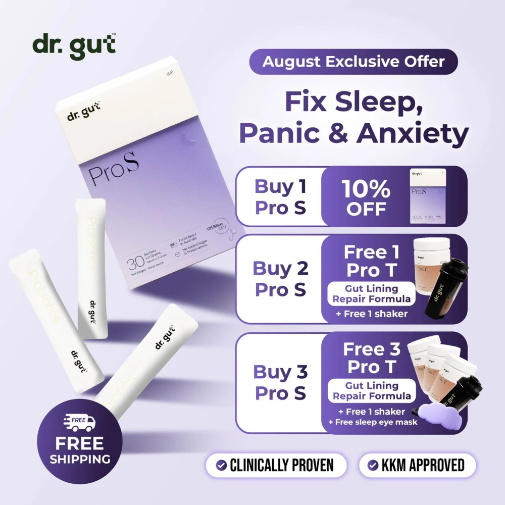 Dr Gut™ Pro S (Insomnia, Sleep Support, Reduce Anxiety & Tension, Mental Clarity)