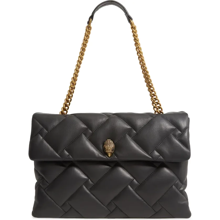 KURT GEIGER LONDON KENSINGTON SOFT QUILTED XXL CHAIN SHOULDER BAG