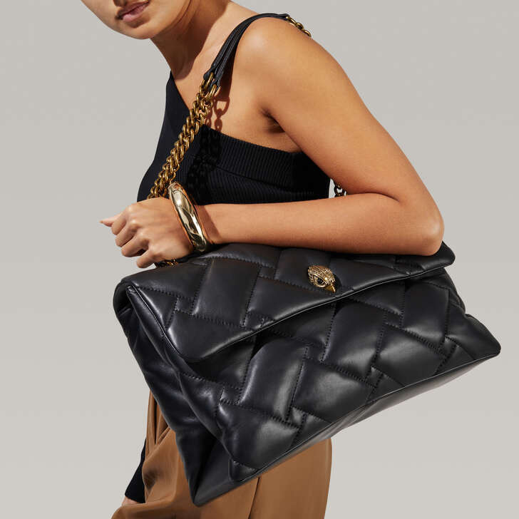 KURT GEIGER LONDON KENSINGTON SOFT QUILTED XXL CHAIN SHOULDER BAG