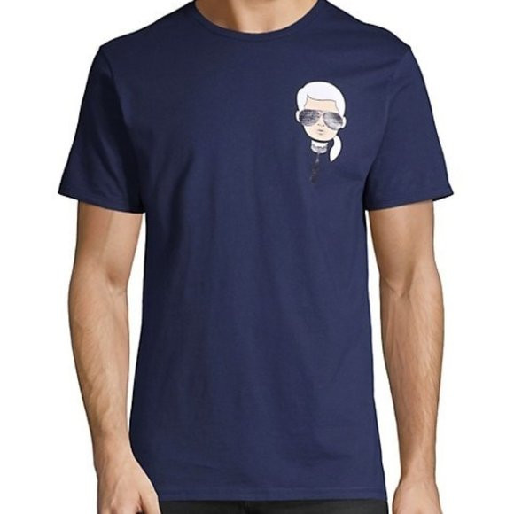 KARL LAGERFELD PARIS MENS CLASSIC KARL CHARACTER T-SHIRT