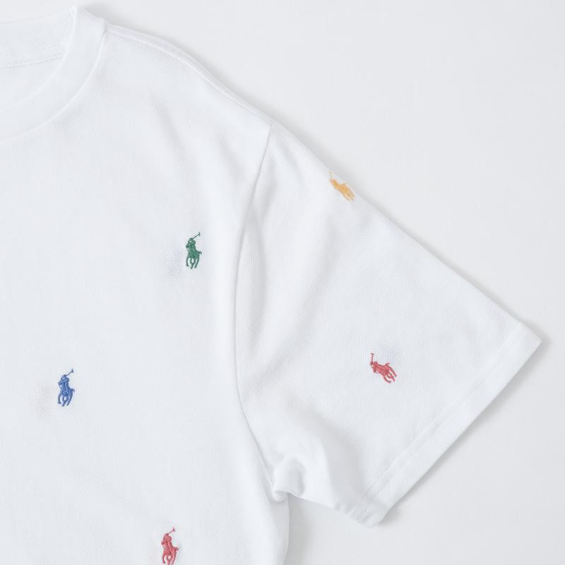 RALPH LAUREN POLO MENS SMALL PONY MULTI ALL OVER MESH COTTON TEE