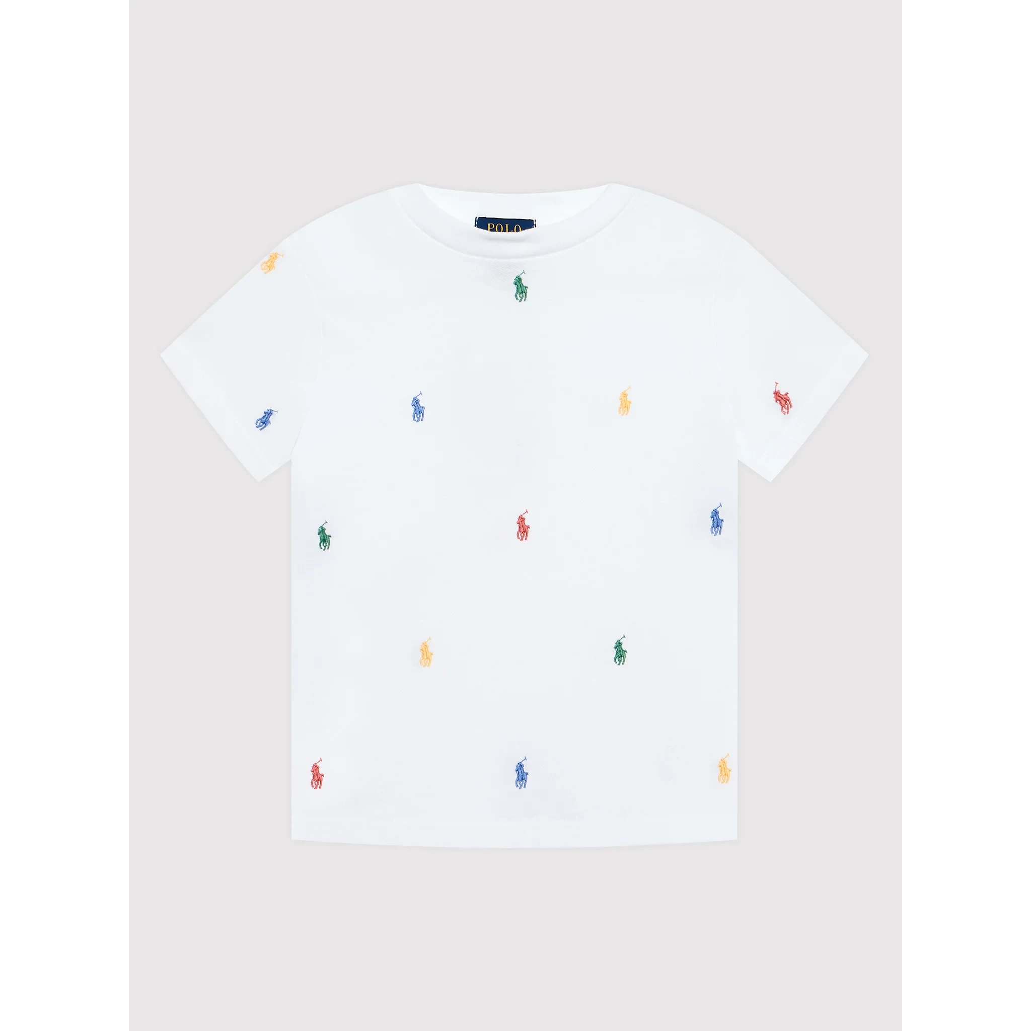 RALPH LAUREN POLO MENS SMALL PONY MULTI ALL OVER MESH COTTON TEE