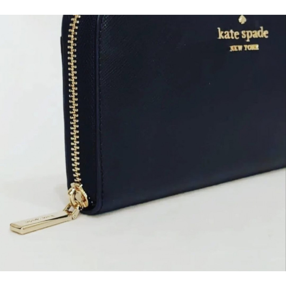 KATE SPADE STACI BLACK LATGE ZIP AROUND WALLET Branded Collection House
