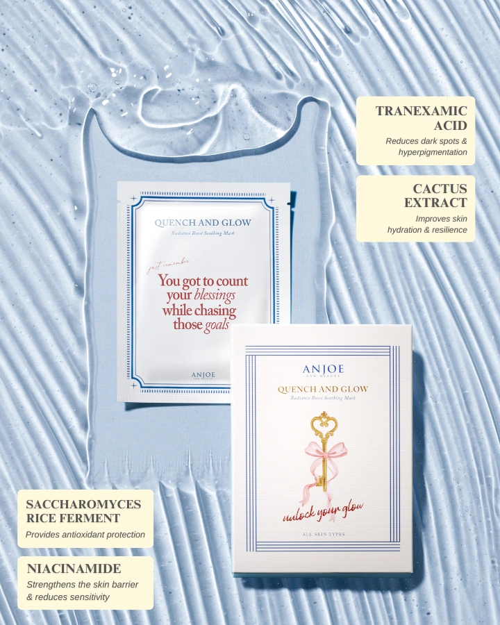 QUENCH AND GLOW PROBIOTIC MASK 5PCS